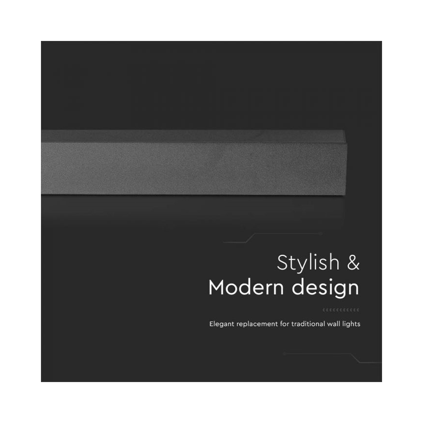 LED-Außenwandleuchte 23 W/230 V 4000 K IP65 141 cm Anthrazit