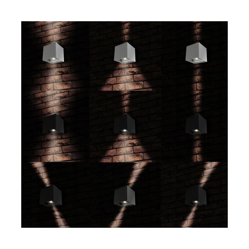 LED Außenwandleuchte 2xLED/3W/230V IP54 anthrazit