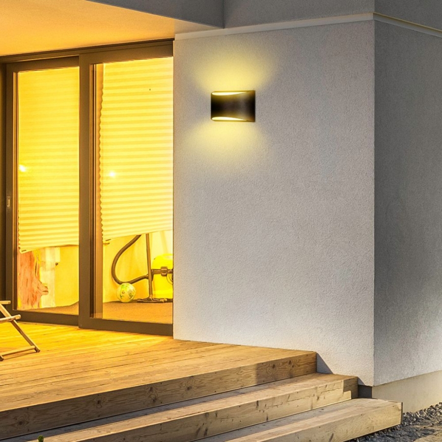 LED-Außenwandleuchte/9W/230V 4000K IP54 schwarz