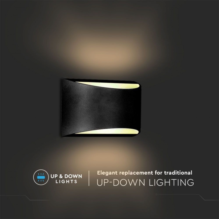 LED-Außenwandleuchte/9W/230V 4000K IP54 schwarz
