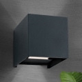 LED Außenwandleuchte CUBE 2xLED/3W/230V IP54 Anthrazit