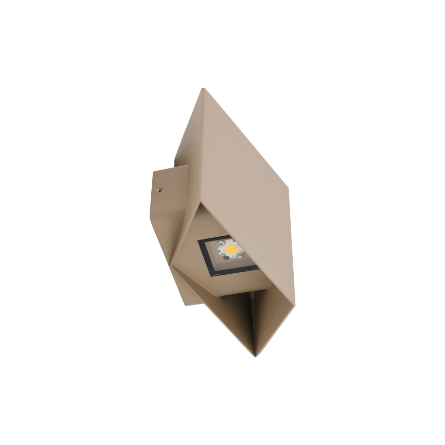 LED-Außenwandleuchte CUBE LED/10W/230V IP54 beige