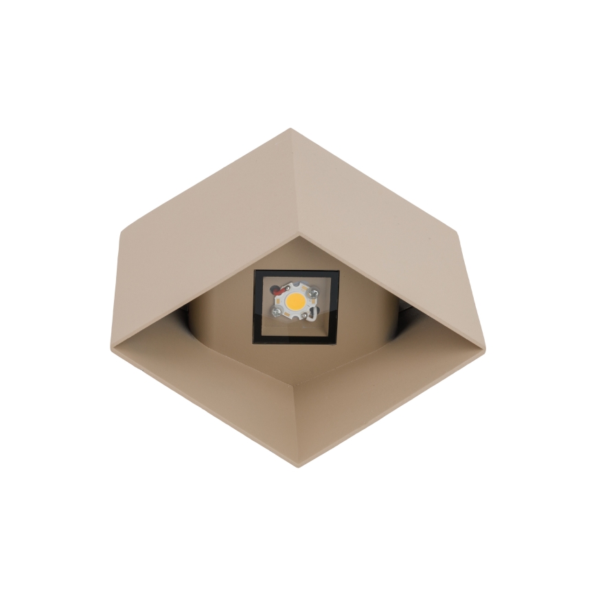 LED-Außenwandleuchte CUBE LED/10W/230V IP54 beige
