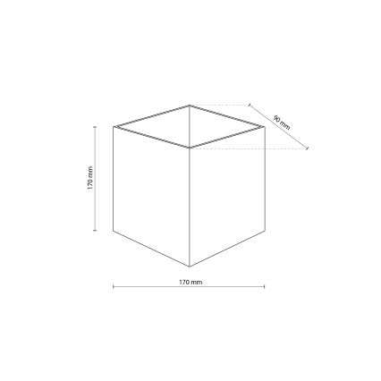 LED-Außenwandleuchte CUBE LED/10W/230V IP54 beige