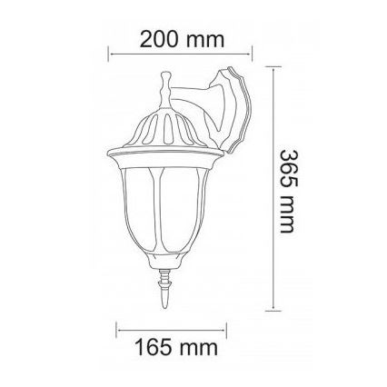 LED-Außenwandleuchte FLORENCJA 1xE27/10W/230V IP43