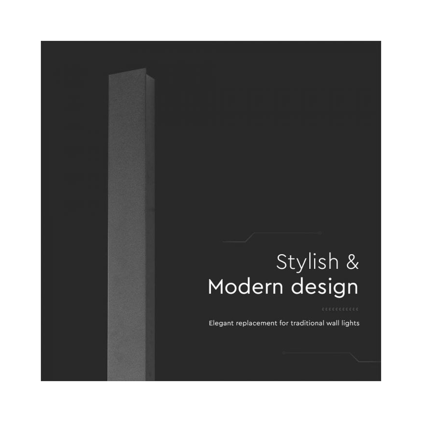 LED Außenwandleuchte LED/10W/230V 4000K IP65 51 cm Anthrazit