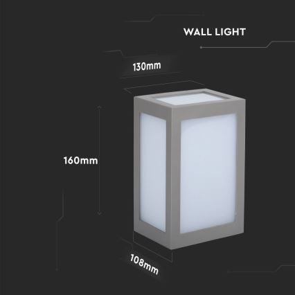 LED-Außenwandleuchte LED/12W/230V 4000K IP65
