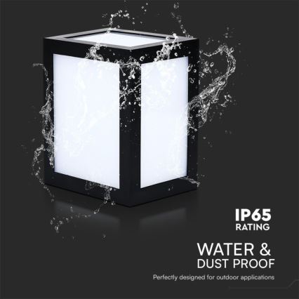 LED Außenwandleuchte LED/12W/230V 6400K IP65 schwarz