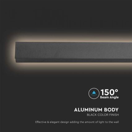 LED-Außenwandleuchte LED/16W/230V 4000K IP65 101 cm Anthrazit