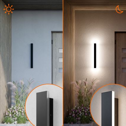 LED Außenwandleuchte LED/18W/230V 60 cm IP65 schwarz