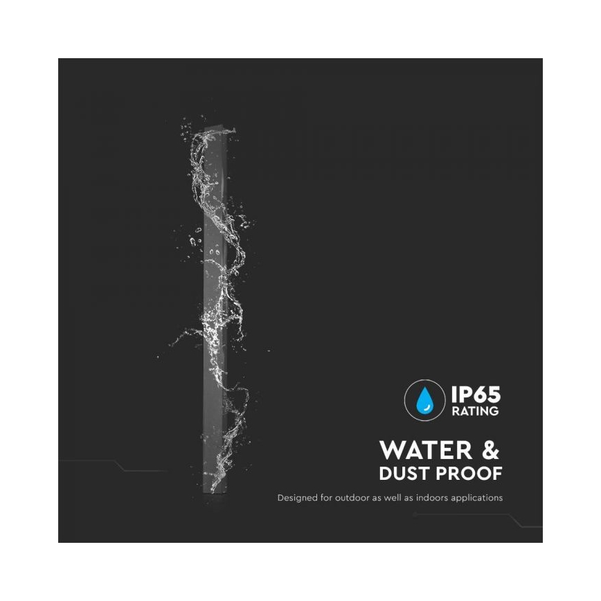 LED Außenwandleuchte LED/23W/230V 4000K IP65 141 cm schwarz