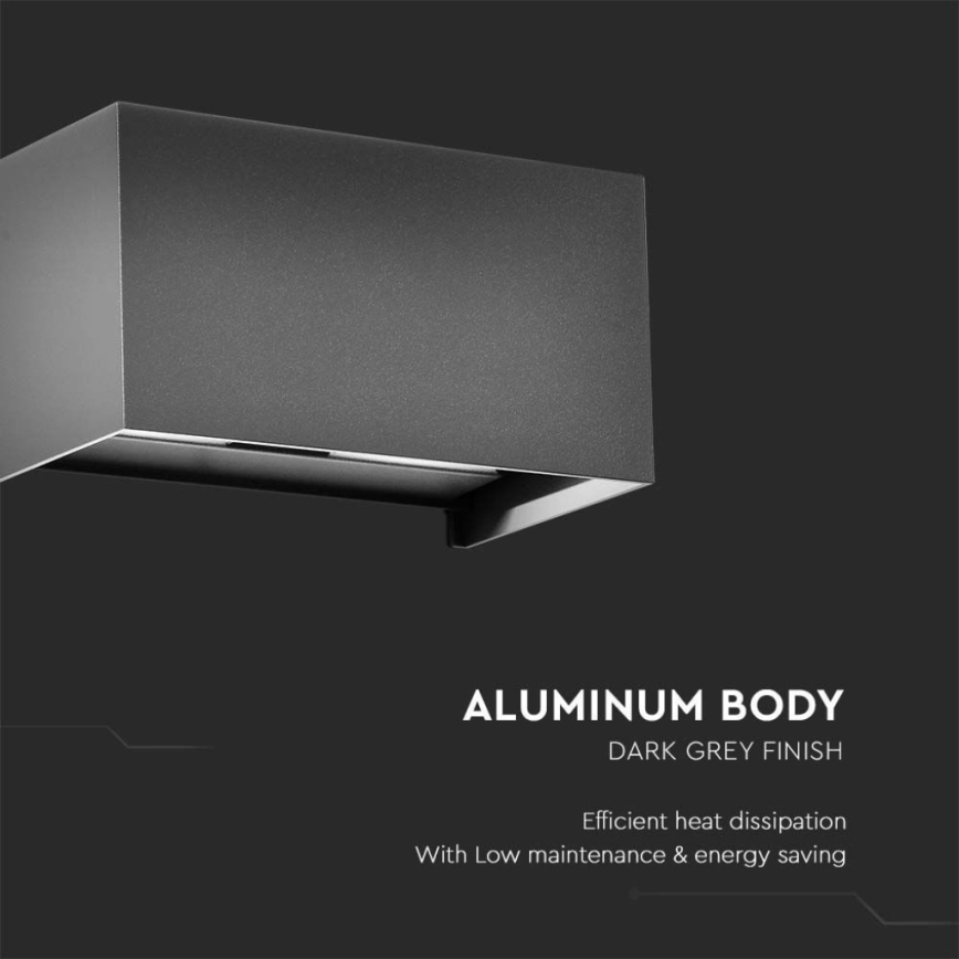 LED-Außenwandleuchte LED/24W/230V 4000K IP65 Anthrazit