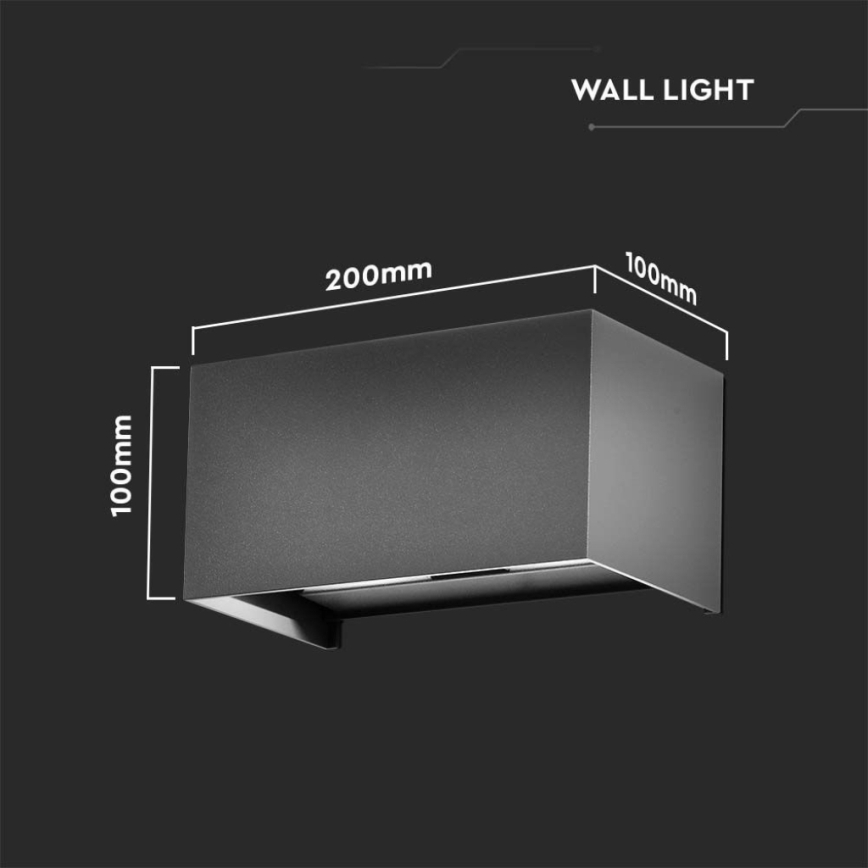 LED-Außenwandleuchte LED/24W/230V 4000K IP65 Anthrazit
