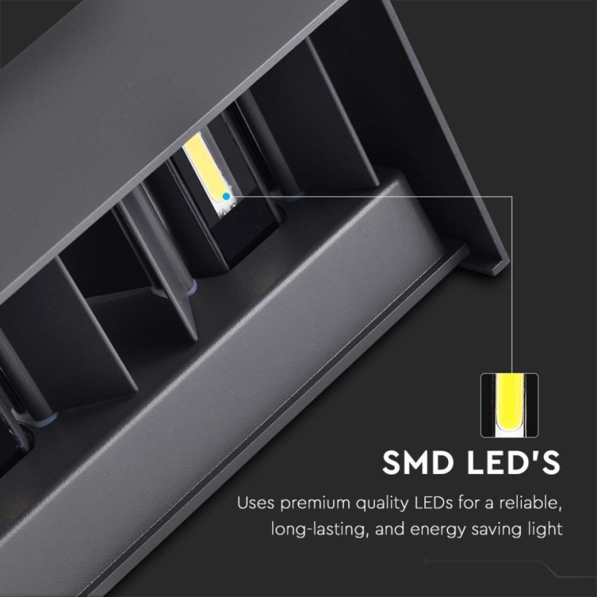 LED-Außenwandleuchte LED/24W/230V 4000K IP65 schwarz