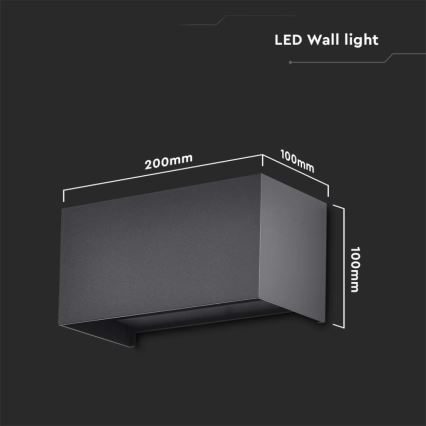 LED-Außenwandleuchte LED/24W/230V 4000K IP65 schwarz