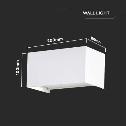 LED Außenwandleuchte LED/24W/230V 4000K IP65 weiß