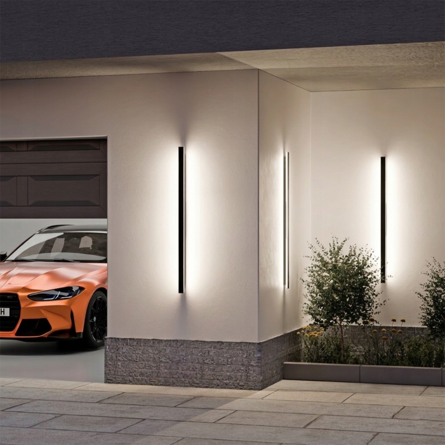 LED Außenwandleuchte LED/30W/230V 100 cm IP65 schwarz