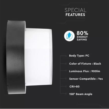 LED Außenwandleuchte LED/7W/230V IP65 3000K