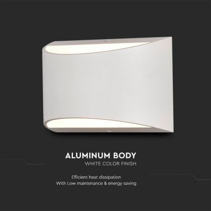 LED-Außenwandleuchte LED/9W/230V 4000K IP54 weiß