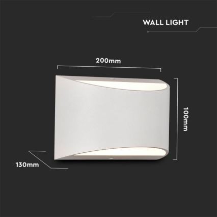 LED-Außenwandleuchte LED/9W/230V 4000K IP54 weiß