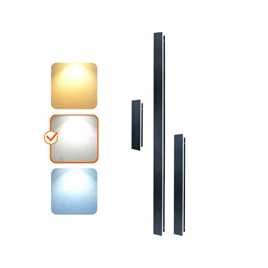 LED-Außenwandleuchte MIRANA LED/12W/230V 4000K IP44 60 cm schwarz