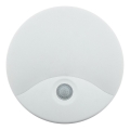 LED-Außenwandleuchte mit Bewegungsmelder, LED/18 W/230 V, IP44, weiß