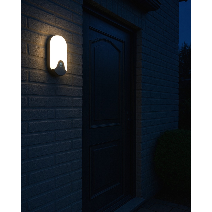 LED Außenwandleuchte mit Bewegungsmelder LED/18W/230V IP44 Anthrazit