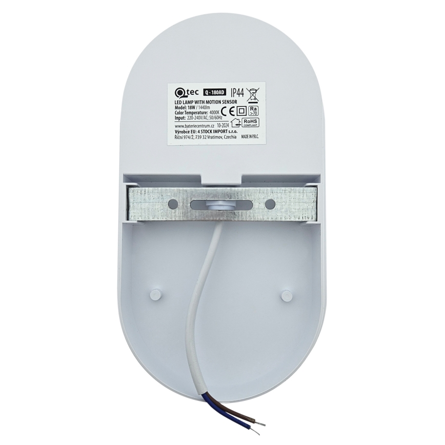 LED-Außenwandleuchte mit Bewegungsmelder LED/18W/230V IP44 Anthrazit