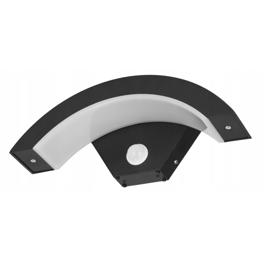 LED Außenwandleuchte mit Bewegungsmelder LED/10W/230V IP54 schwarz