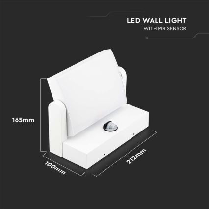 LED-Außenwandleuchte mit Sensor LED/17W/230V 3000K IP65