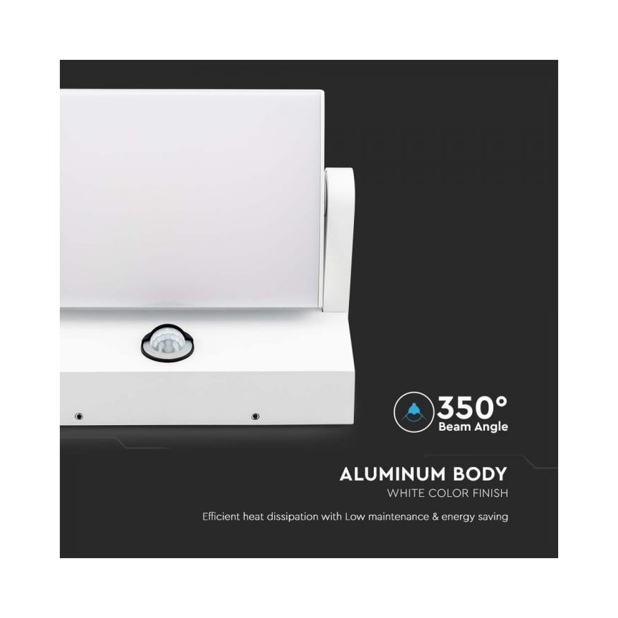 LED-Außenwandleuchte mit Sensor LED/17W/230V 4000K IP65 weiß