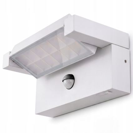 LED-Außen-Wandleuchte mit Bewegungs- und Dämmerungssensor LED/25W/230V 3000/4000/6500K IP54 weiß