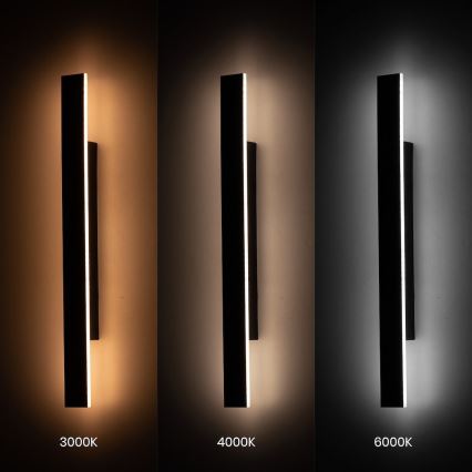 LED-Außenwandleuchte WOW LED/11W/230V 3000/4000/6000K 60 cm IP54 schwarz