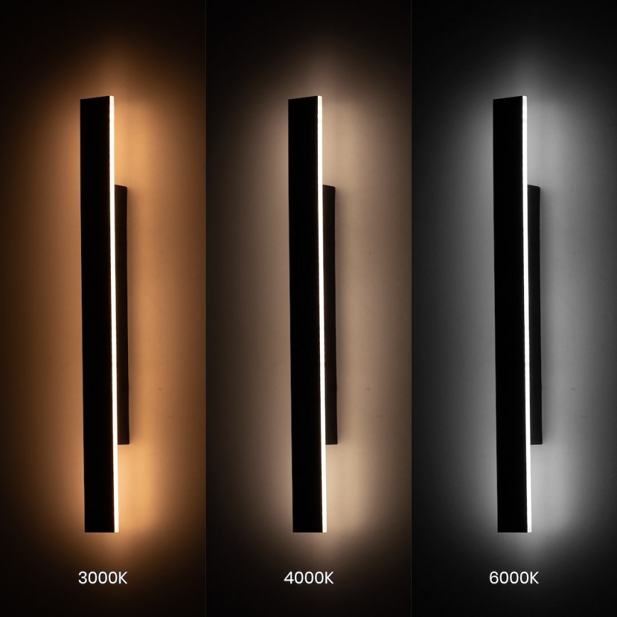 LED-Außenwandleuchte WOW LED/11W/230V 3000/4000/6000K 60 cm IP54 schwarz