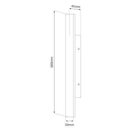 LED-Außenwandleuchte WOW LED/11W/230V 3000/4000/6000K 60 cm IP54 schwarz