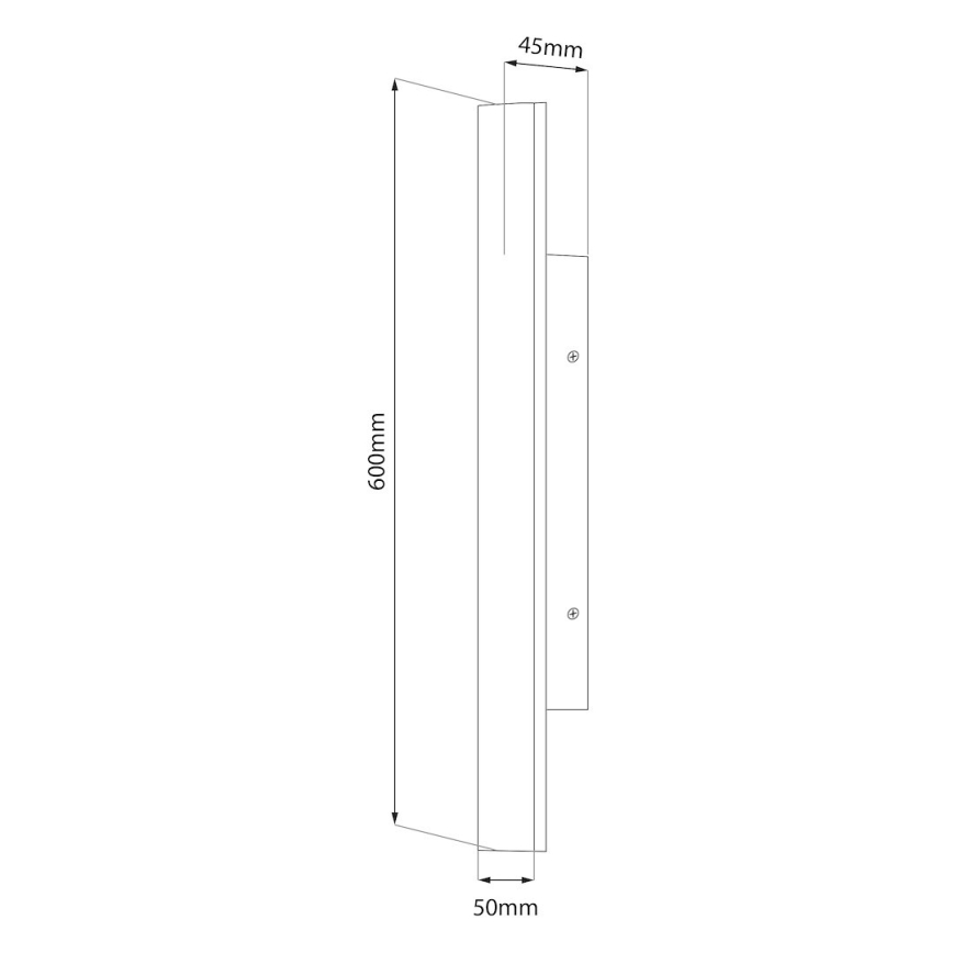 LED-Außenwandleuchte WOW LED/11W/230V 3000/4000/6000K 60 cm IP54 schwarz