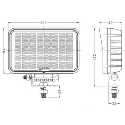 LED-Autoscheinwerfer OSRAM LED/40W/10-30V IP68 5700K