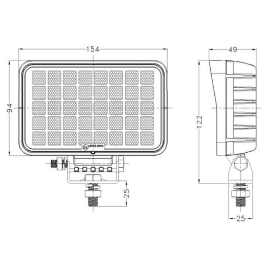 LED-Autoscheinwerfer OSRAM LED/40W/10-30V IP68 5700K
