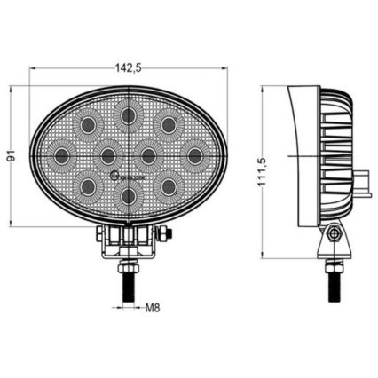 LED-Autoscheinwerfer OSRAM LED/40W/10-30V IP68 5700K