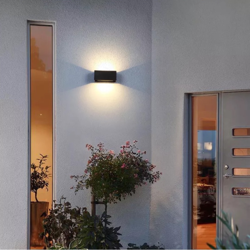 LED Auβen-Wandbeleuchtung LED/12W/230V IP54 schwarz