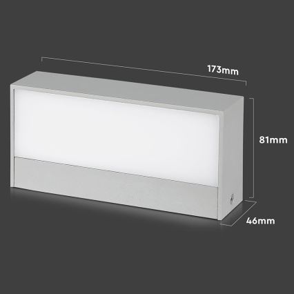 LED Auβen-Wandbeleuchtung LED/9W/230V 6400K IP65