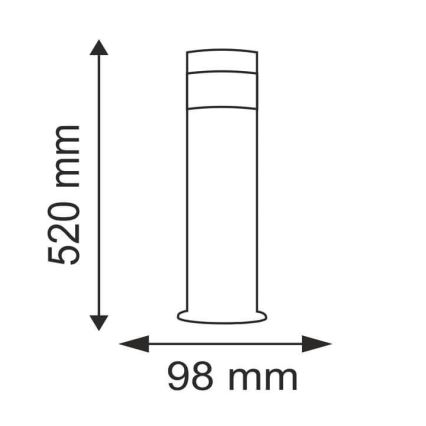 LED Auβenlampe COLLUM 1xLED/3,6W/230V IP44 52 cm