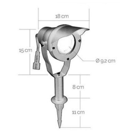 LED-Auβenleuchte EASY CONNECT 1xGU10/6,5W/230V IP67 matt Chrom
