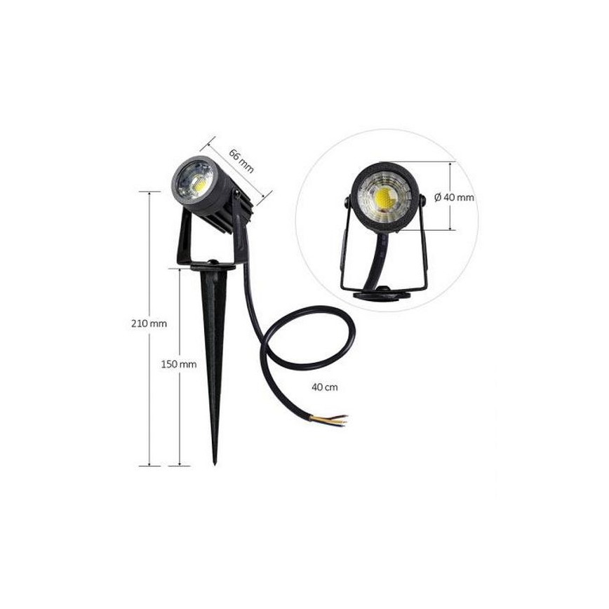 LED-Auβenleuchte LED/3W/230V 4000K IP67 schwarz