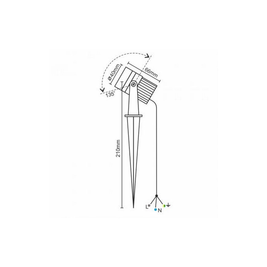 LED-Auβenleuchte LED/3W/230V 4000K IP67 schwarz