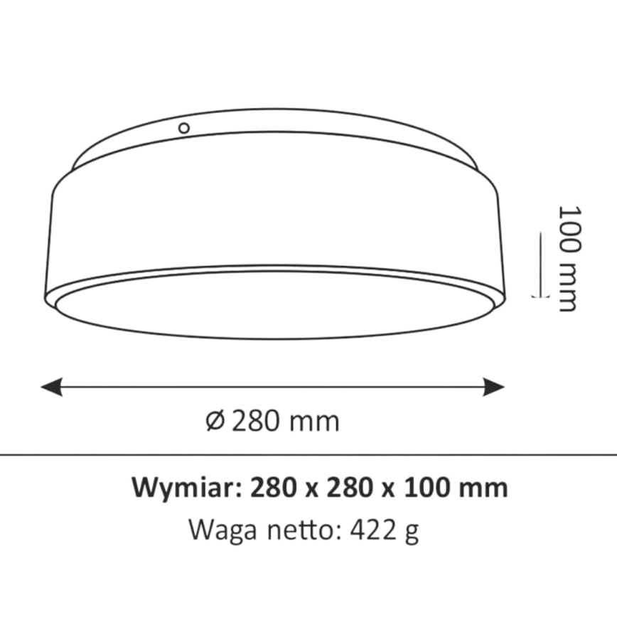 LED Bad-Deckenleuchte RENE LED/15W/230V IP44 schwarz