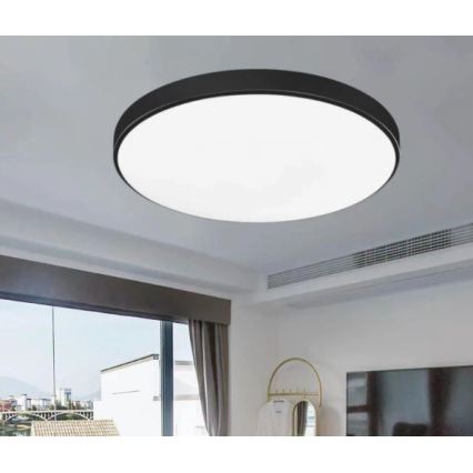 LED-Badezimmer-Deckenleuchte CARTER LED/12W/230V 6000K IP44 Ø 22 cm schwarz