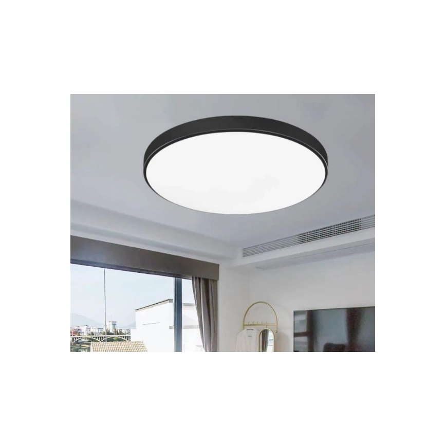 LED-Badezimmer-Deckenleuchte CARTER LED/12W/230V 6000K IP44 Ø 22 cm schwarz