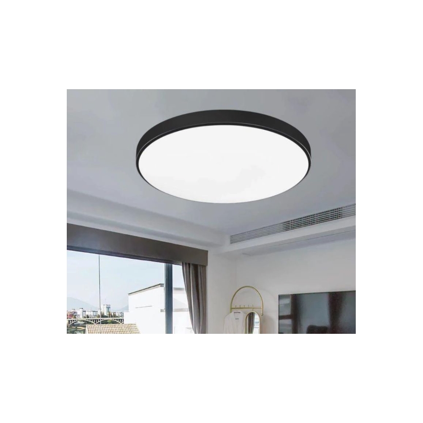 LED-Badezimmer-Deckenleuchte CARTER LED/12W/230V 6000K IP44 Ø 22 cm schwarz