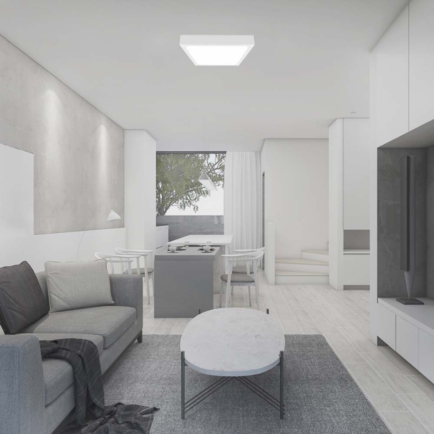 LED Badezimmer-Deckenleuchte LED/18W/230V 3000K IP44 22,5x22,5 cm Weiß